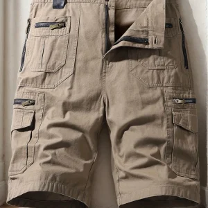 Men's Summer Multi-Pocket Cotton Cargo Capris