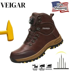 Steel Toe Work Boots Men's  Safety Shoes Hiking Boots